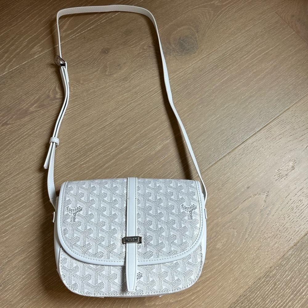 White GOYARD DUPE Crossbody